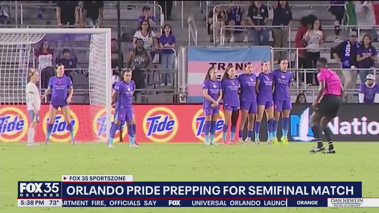 Orlando Pride practicing for Gotham FC match