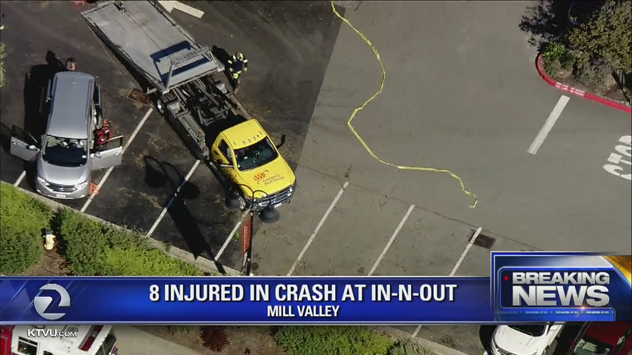 Pregnant woman among 8 injured in crash near Mill Valley In-N-Out