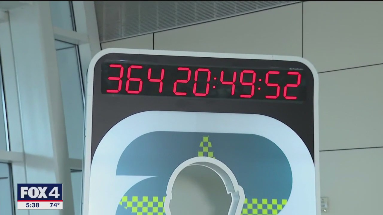 DFW Airport's World Cup countdown clock