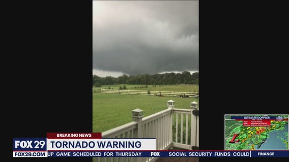 Tornado spotted in Mullica Hill, New Jersey