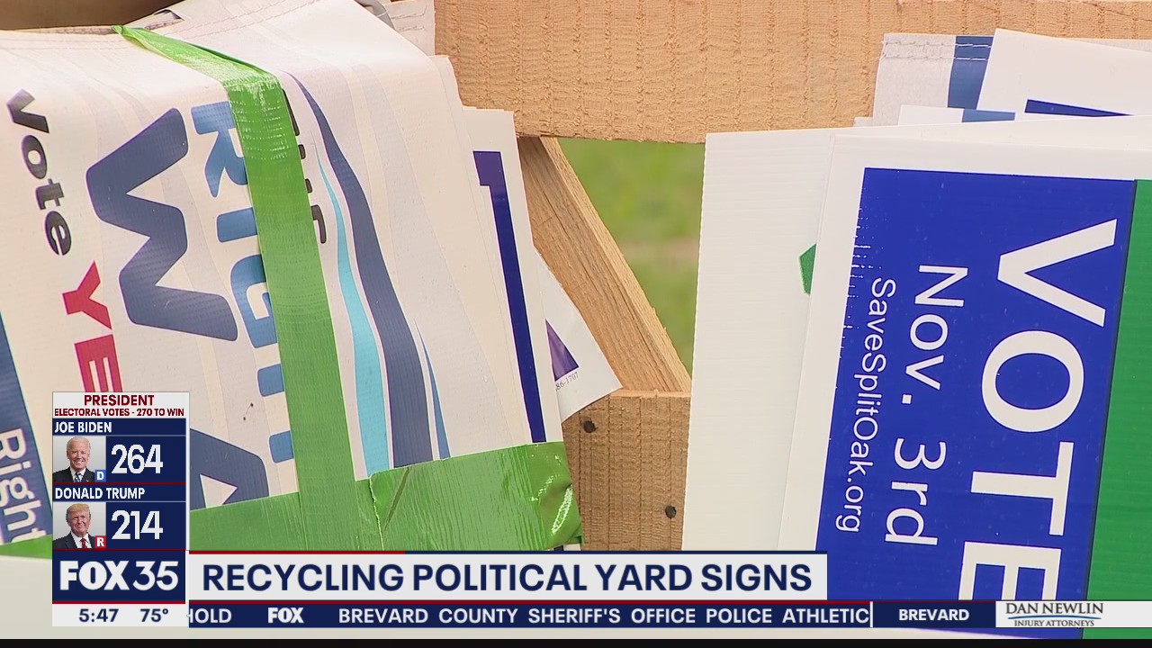 Recycling political yard signs