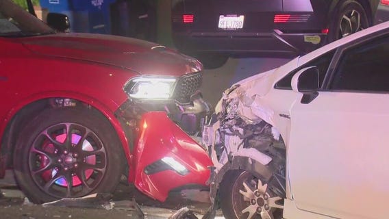 Wild San Fernando Valley chase ends in crash