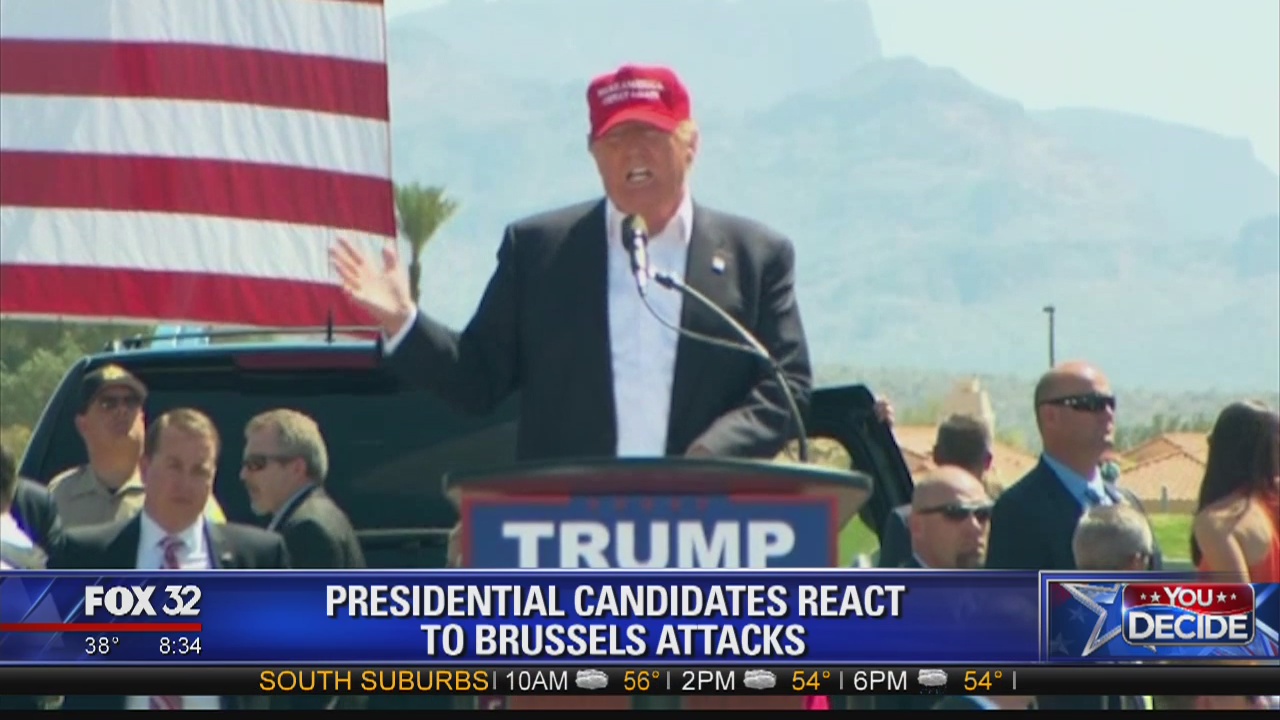 Presidential candidates sound off of Brussels attacks