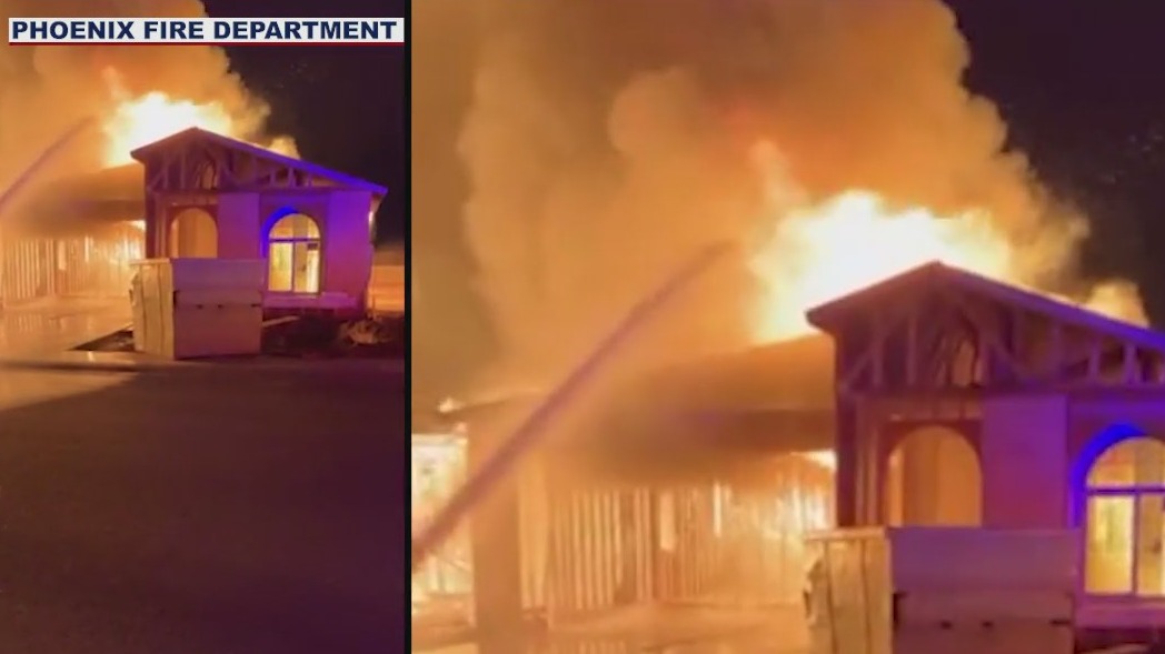 West Phoenix homes under construction destroyed in fire | FOX 10 Phoenix