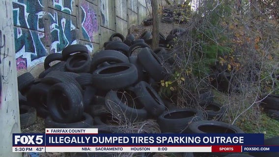 Illegally dumped tires sparking outrage in Fairfax County
