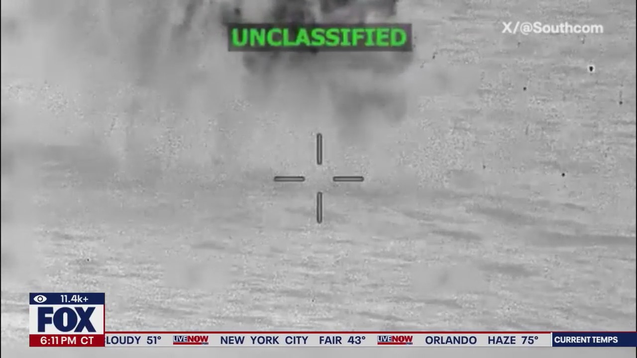 U.S. military strikes alleged drug boat, killing 2