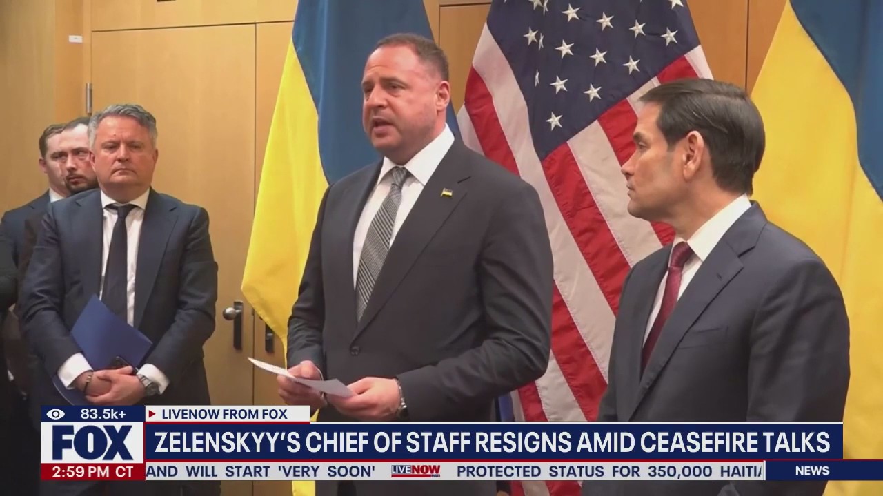 Ukraine's Zelenskyy says chief of staff has resigned