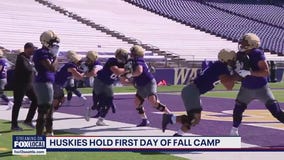 UW Huskies hold first day of fall camp