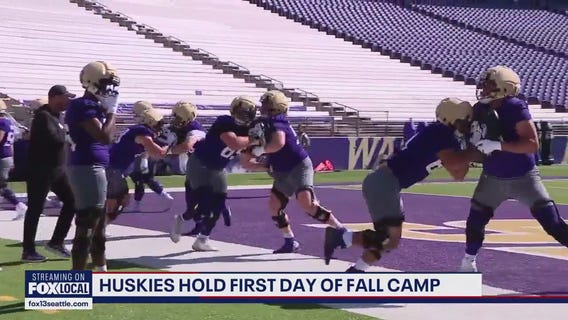 UW Huskies hold first day of fall camp