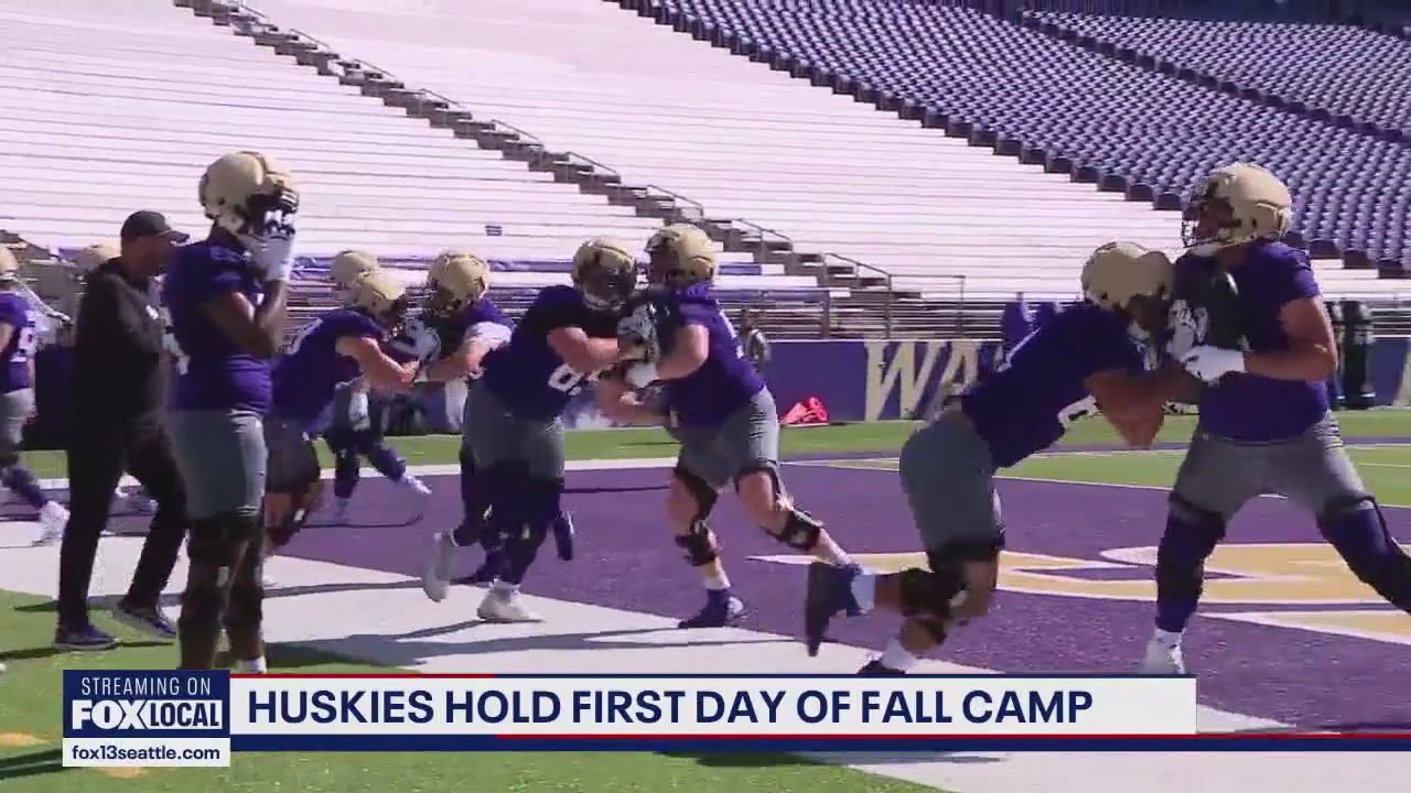 UW Huskies hold first day of fall camp