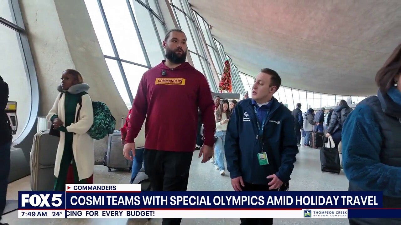 Commanders player teams with Special Olympics amid holiday travel