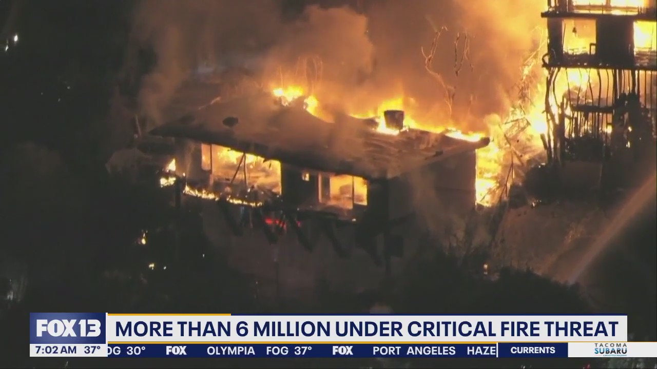 6 million people under critical fire threat in CA | FOX 13 Seattle