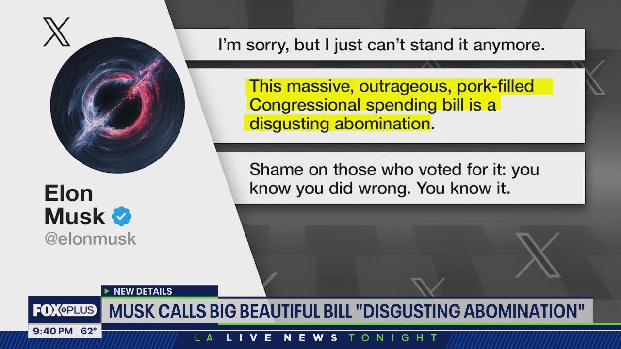 Elon Musk bashes Trump after leaving White House