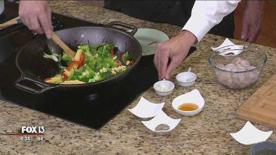 One Hour Supper: Dr. BBQ's shrimp stir fry