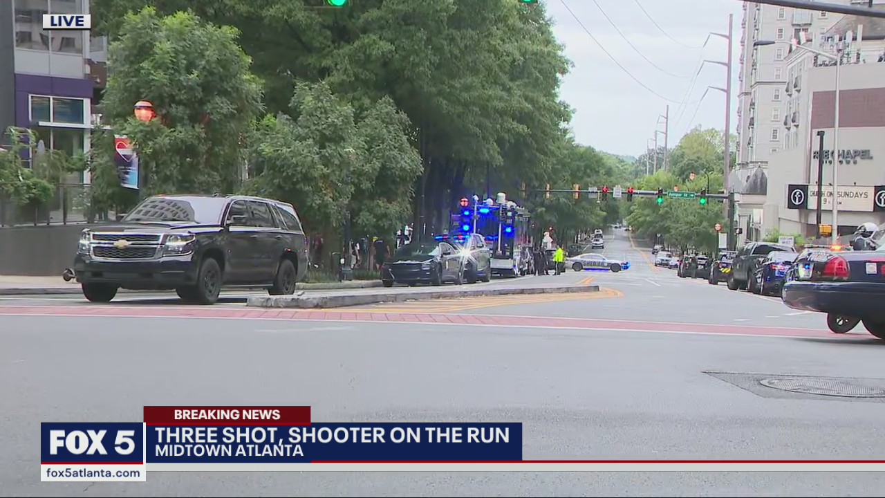 3 shot in Midtown, shooter on the loose | FOX 5 Atlanta
