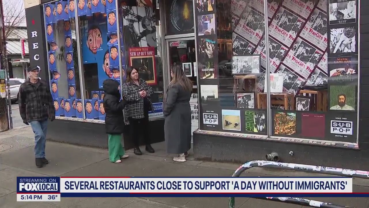 Seattle-area businesses close for 'A Day Without Immigrants'