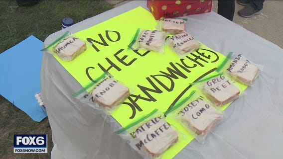 Protest supports Waukesha schools free lunch