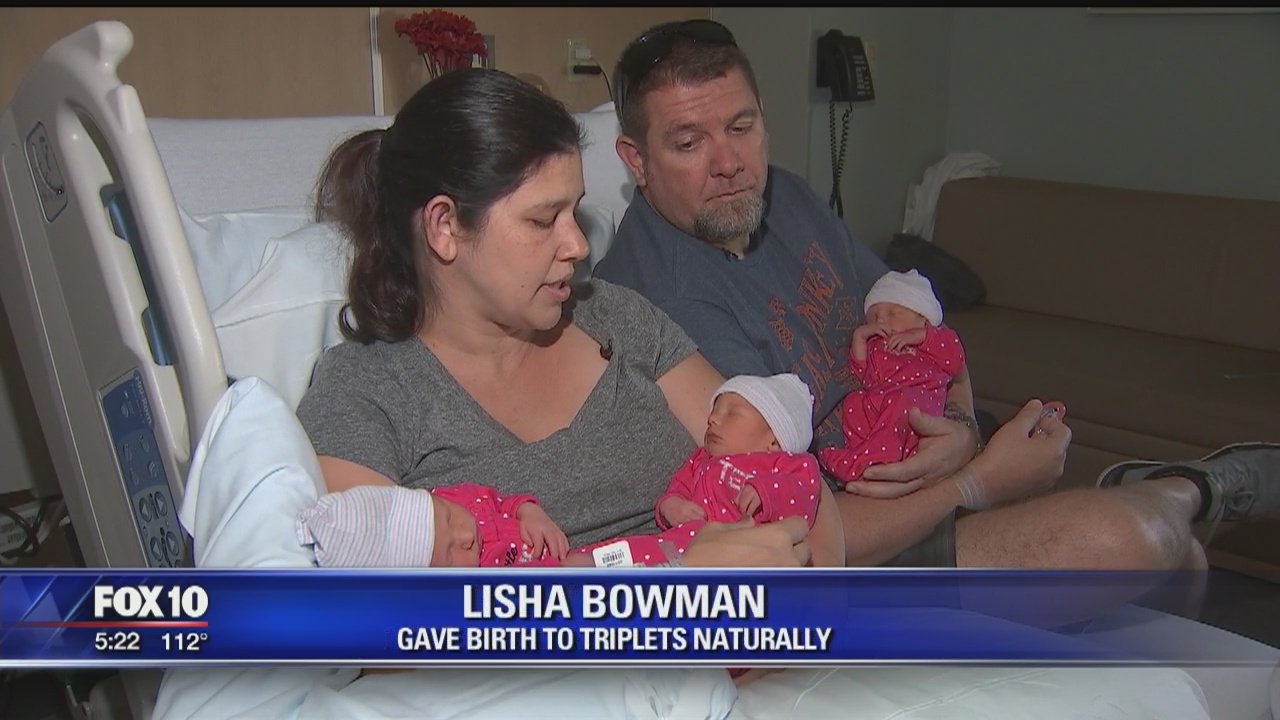 Natural-born triplets arrive at Banner Desert Medical Center in Mesa