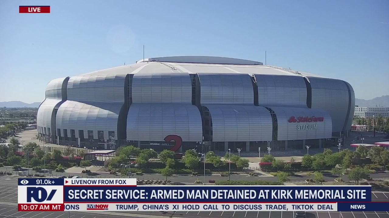 Armed man detained at Charlie Kirk Memorial site