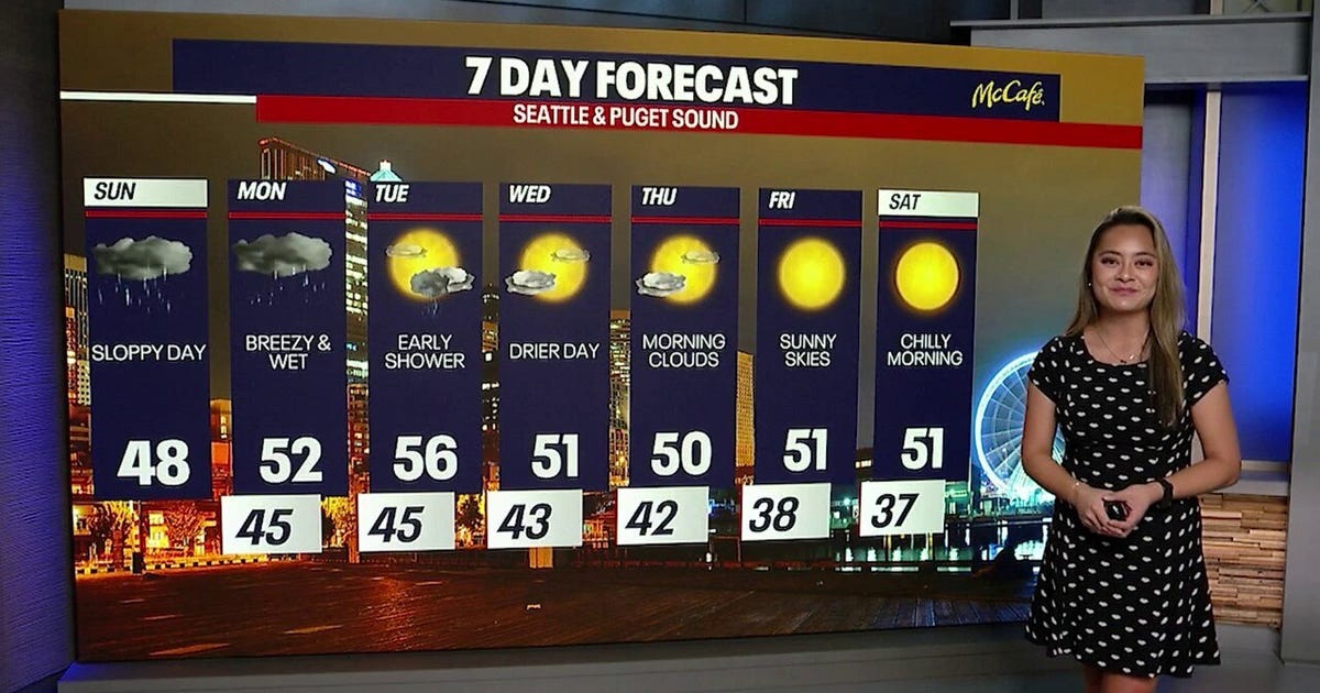 Seattle weather: windy and wet Sunday