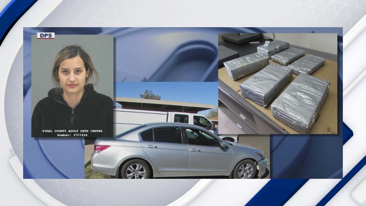 DPS seizes more than 26 pounds of cocaine during traffic stop near Casa Grande; woman arrested