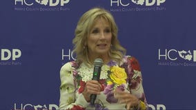 First Lady Jill Biden campaigns in Houston for Judge Lina Hidalgo