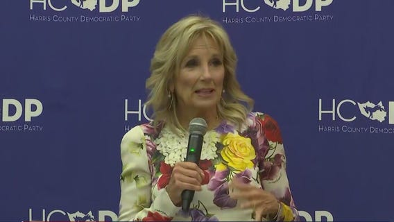 First Lady Jill Biden campaigns in Houston for Judge Lina Hidalgo