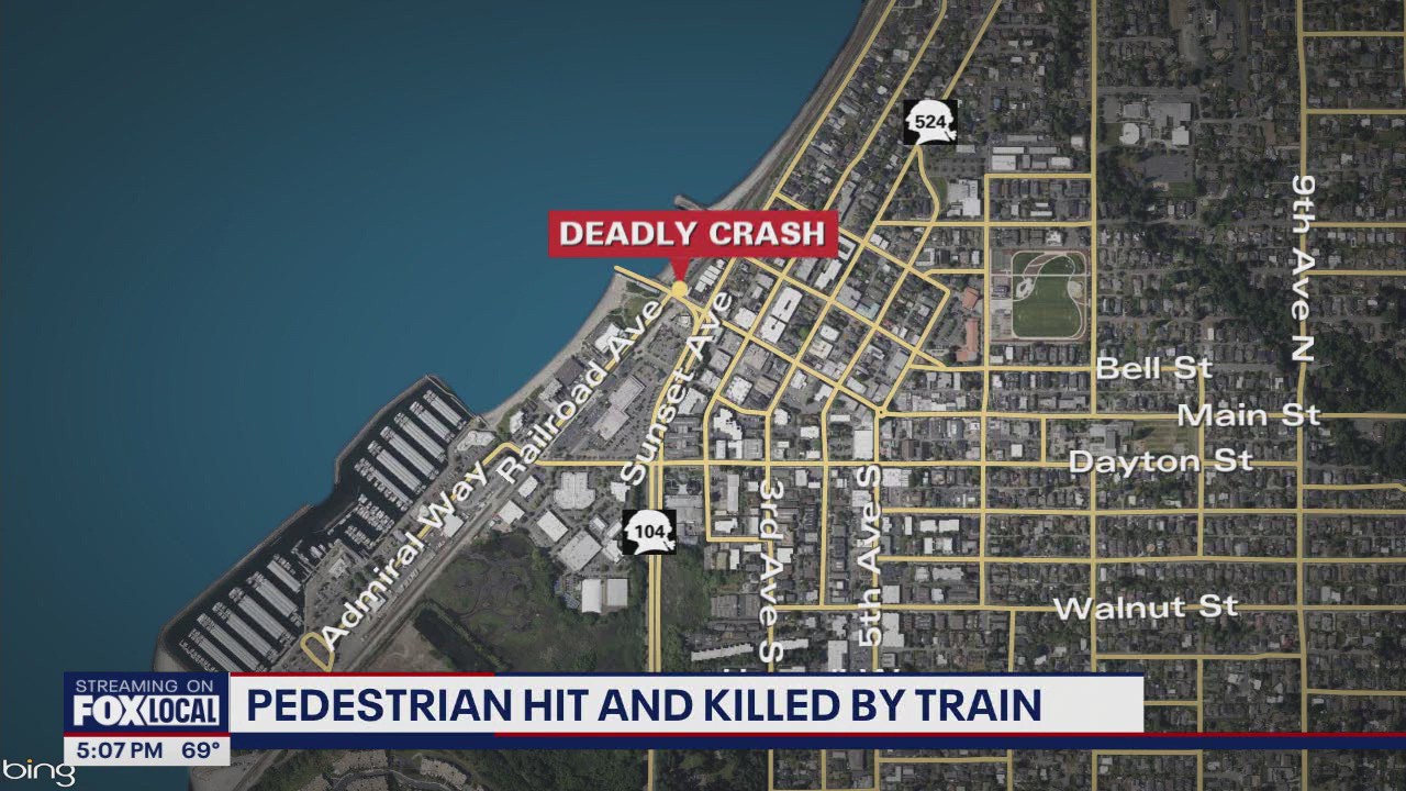 Pedestrian hit, killed by train in Edmonds, WA