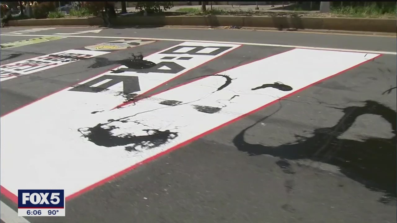 Woman vandalizes several BLM murals across NYC