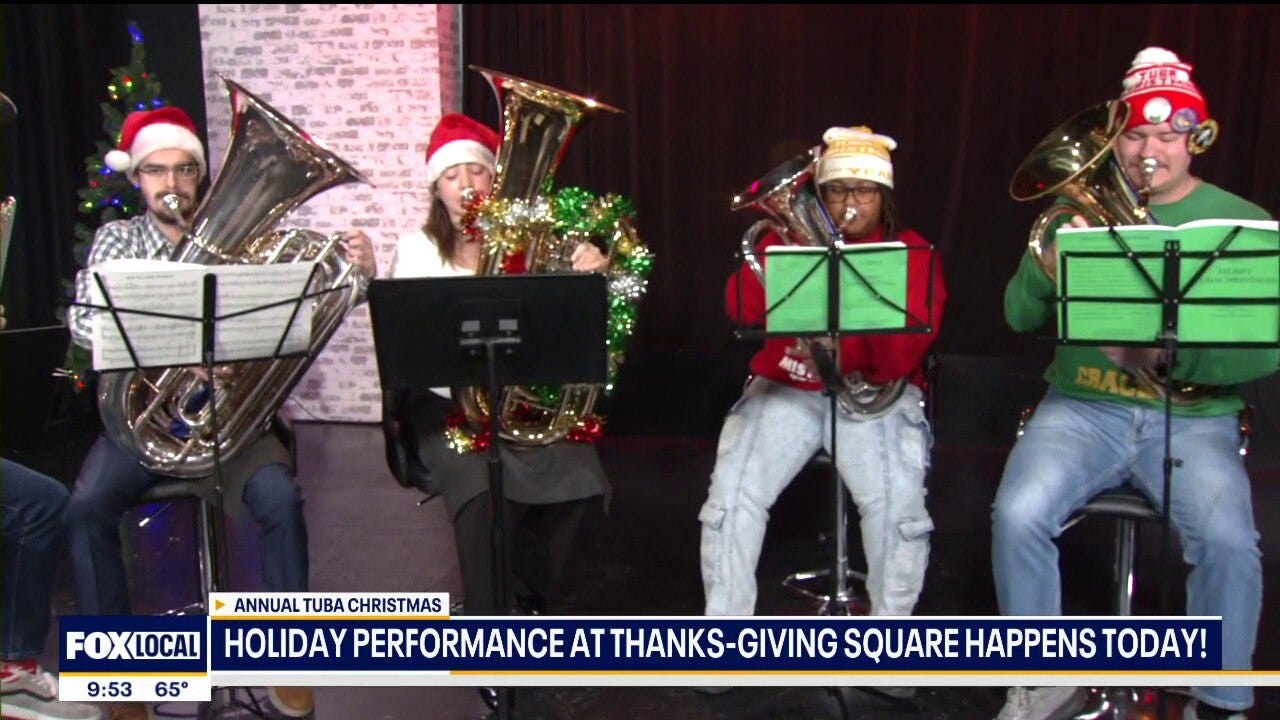 Sneak peak of holiday performance at Thanks-Giving Square