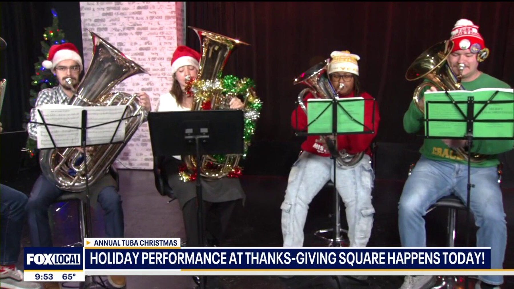 Sneak peak of holiday performance at Thanks-Giving Square