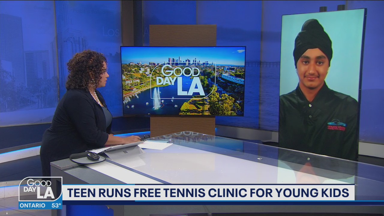 Extraordinary Oxnard teen runs free tennis clinic