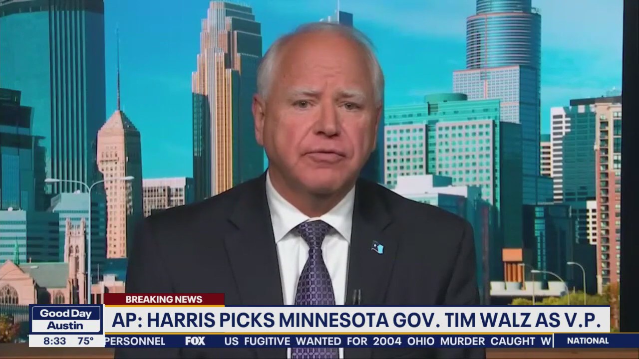 Kamala Harris picks Tim Walz as running mate