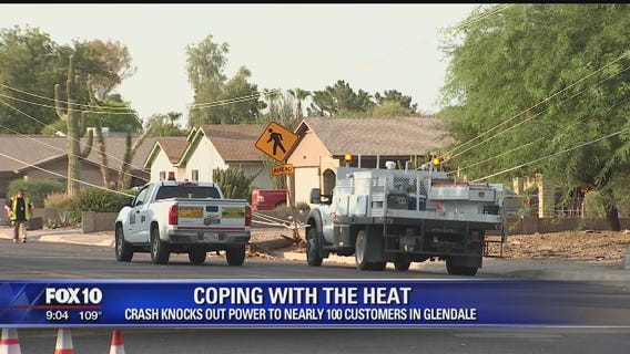 Car crash causes power outage for some in Glendale