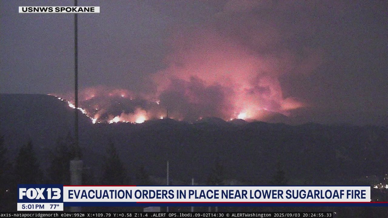 Lower Sugarloaf Fire forces evacuations in Chelan County | FOX 13 Seattle