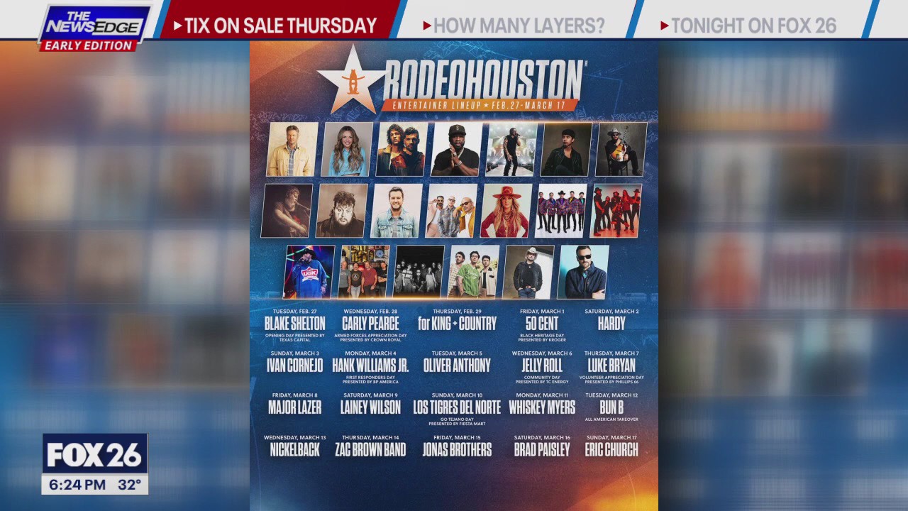 Countdown to 2024 Houston Rodeo concert ticket sales