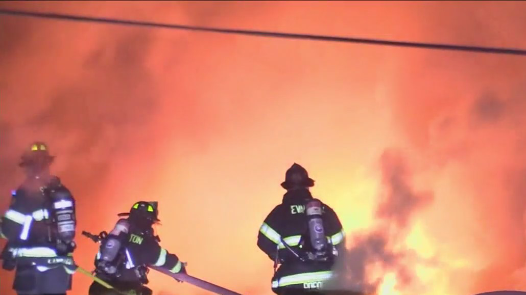 Stores destroyed in three-alarm Evanston fire
