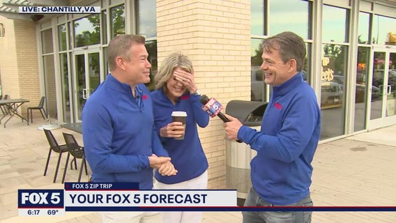 FOX 5 Zip Trip Chantilly: Holly, Tucker and Steve having fun!