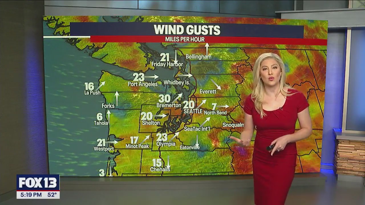 Seattle weather: Showers, cooler and chance of t-storms Monday