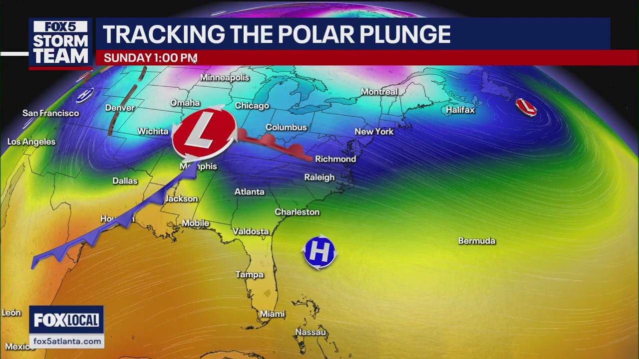 Arctic blast moves into metro Atlanta