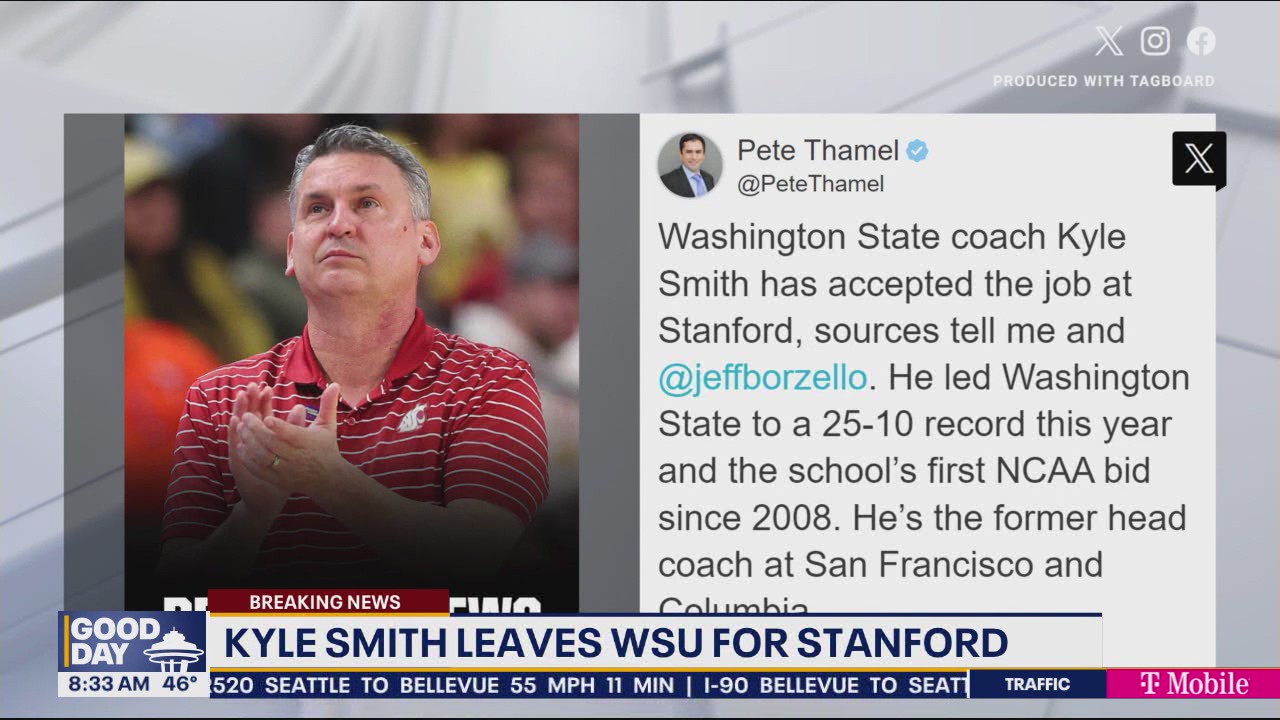 WSU basketball coach Kyle Smith leaves for Stanford