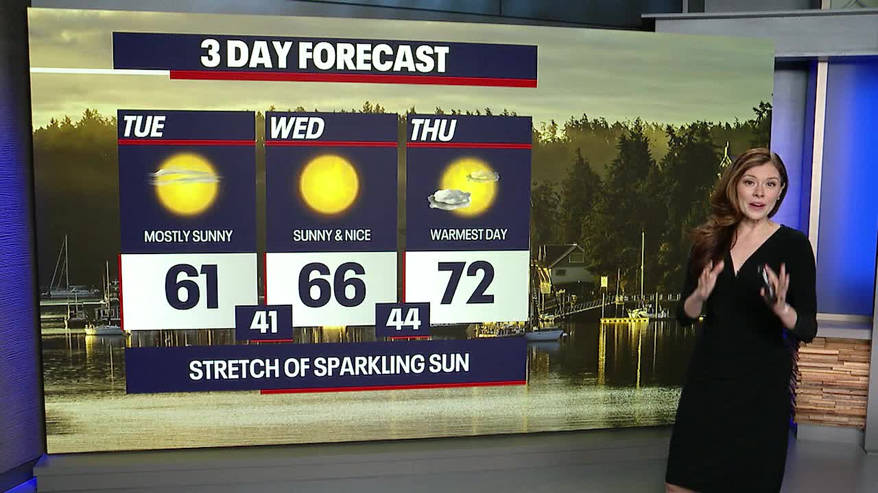 Seattle weather: More sunshine for Tuesday