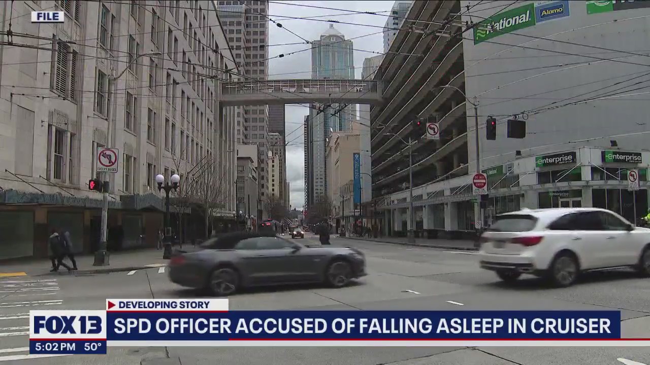 Seattle Police officer accused of falling asleep in cruiser | FOX 13 ...