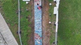 Bird's eye view of St. Pete's newest artwork