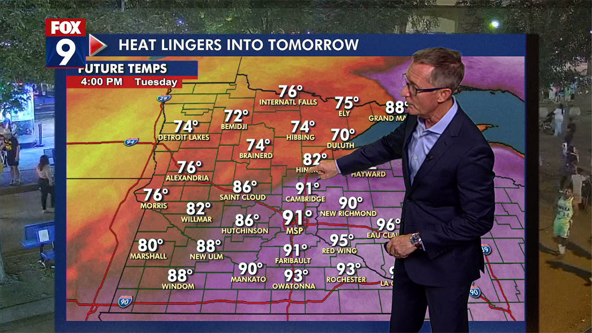 Minnesota weather: Heat fades Tuesday evening