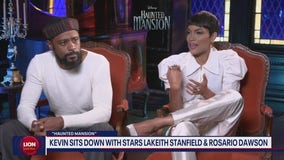 Lakeith Stanfield and Rosario Dawson talk all things Haunted Mansion