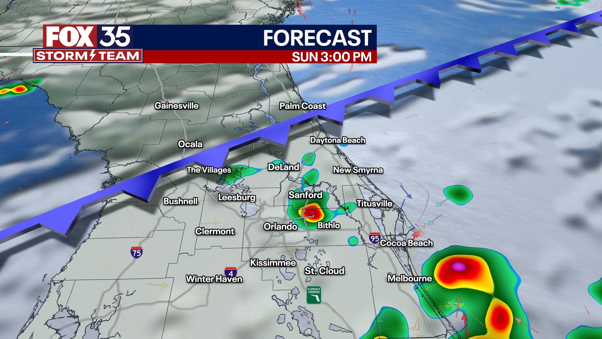Storm chances return Sunday afternoon