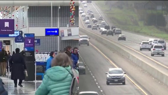 Holiday travelers flock to airports and highways ahead of Christmas