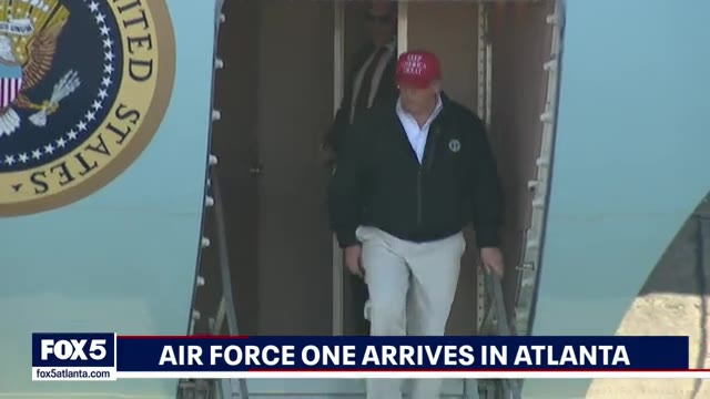 President Trump lands in Georgia | FOX 5 Atlanta