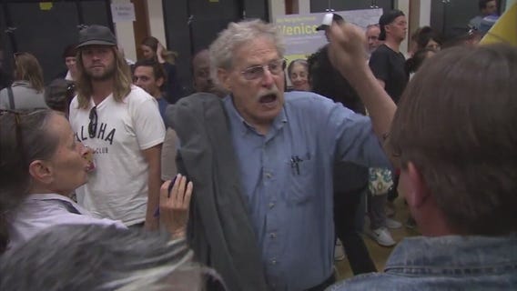 Venice homeless protest